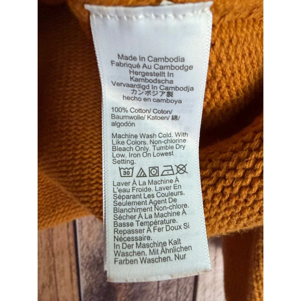 J.Crew 1988 Rollneck Cotton Sweater Retro Throwback Mustard Yellow Mens Medium